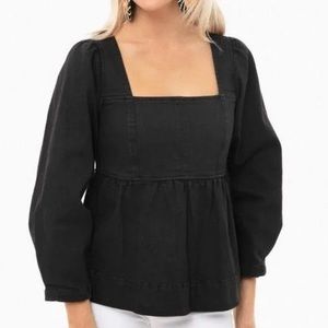 Do+Be Black Denim Top